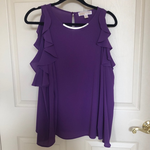 Michael Kors M Cold Shoulder with Ruffles - Picture 1 of 4